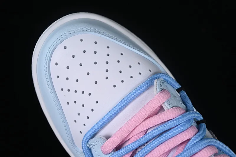 All categories Nk SB Dunk series Nk SB Dunk Low low-top sneakers Nk Dunk Low Cupid Macaron white and blue pink love vibe distressed SB strap low-top casual sneakers DD1503-109